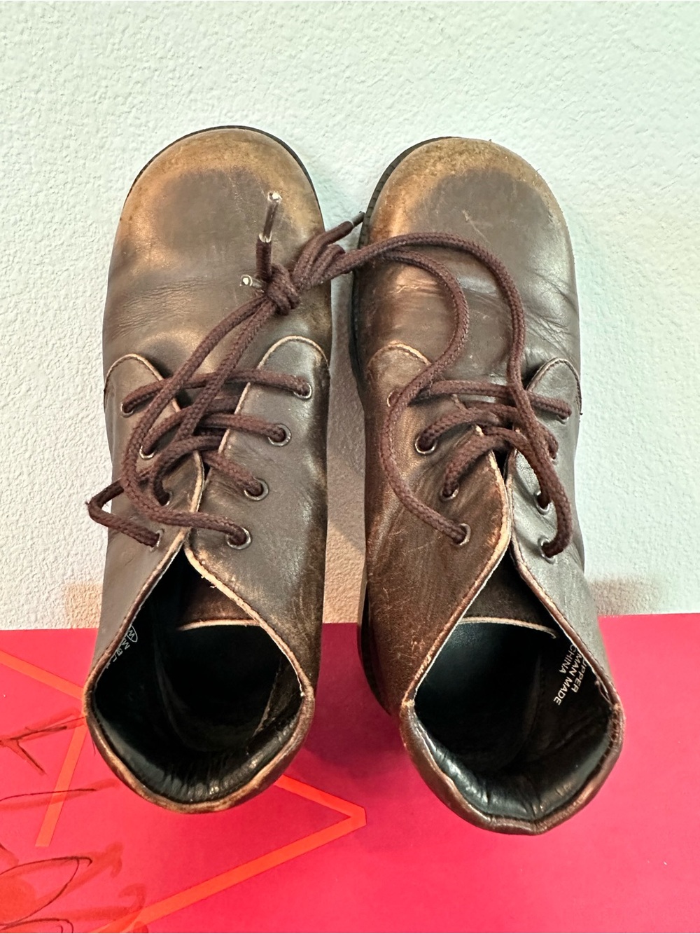 Nina Kids Brown Lace-Up Leather Shoes size 10.5โ